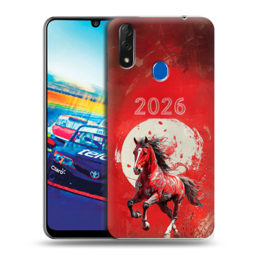 Силиконовый чехол на ZTE Blade V10 с принтом Новый год