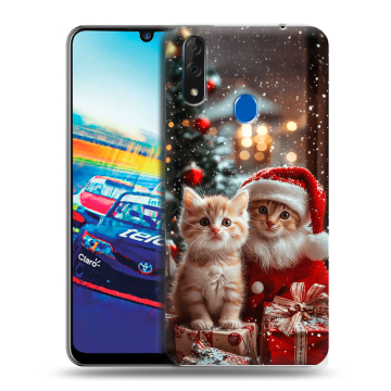 Силиконовый чехол на ZTE Blade V10 с принтом Новый год