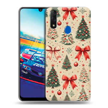 Силиконовый чехол на ZTE Blade V10 с принтом Новый год