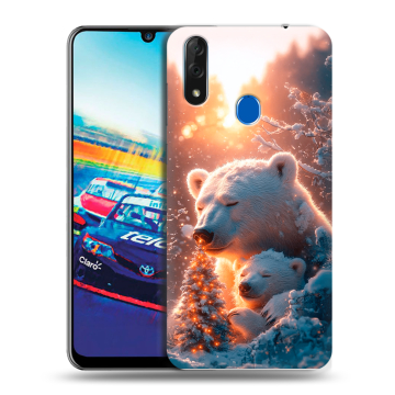 Силиконовый чехол на ZTE Blade V10 с принтом Новый год