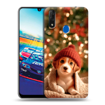Силиконовый чехол на ZTE Blade V10 с принтом Новый год