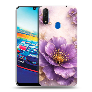 Силиконовый чехол на ZTE Blade V10 с принтом женский