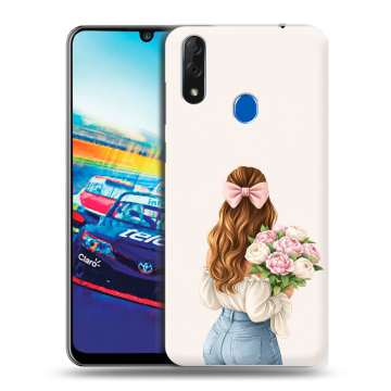 Силиконовый чехол на ZTE Blade V10 с принтом женский