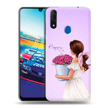 Силиконовый чехол на ZTE Blade V10 с принтом женский