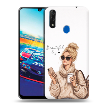 Силиконовый чехол на ZTE Blade V10 с принтом женский