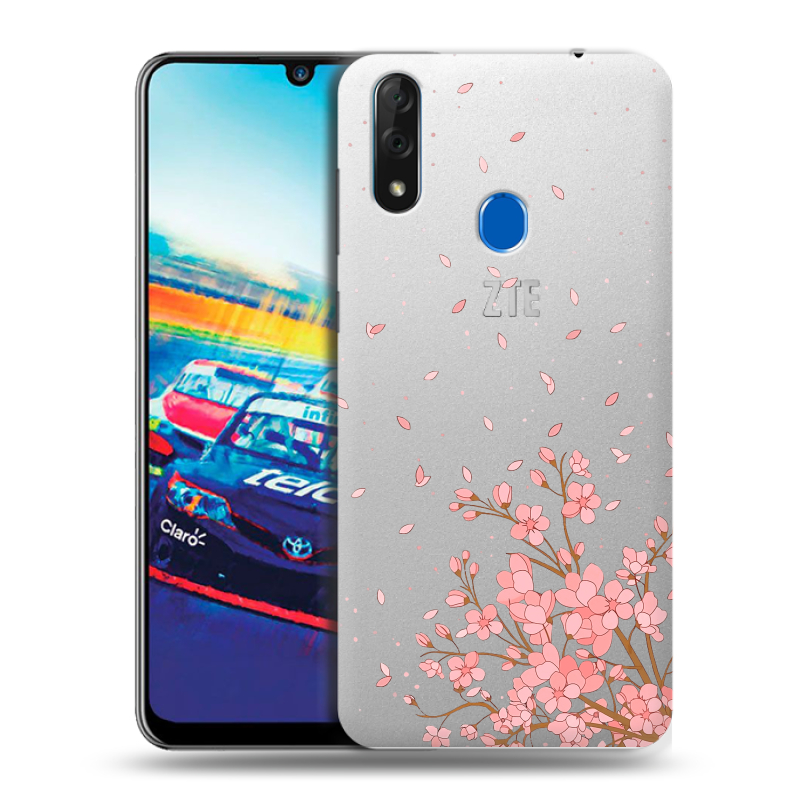 Силиконовый чехол на ZTE Blade V10 с принтом Ветка сакуры Силиконовый чехол на ZTE Blade V10 с принтом Ветка сакуры