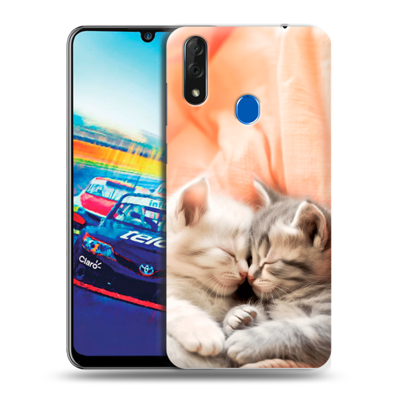 Силиконовый чехол на ZTE Blade V10 с принтом Котята Силиконовый чехол на ZTE Blade V10 с принтом Котята