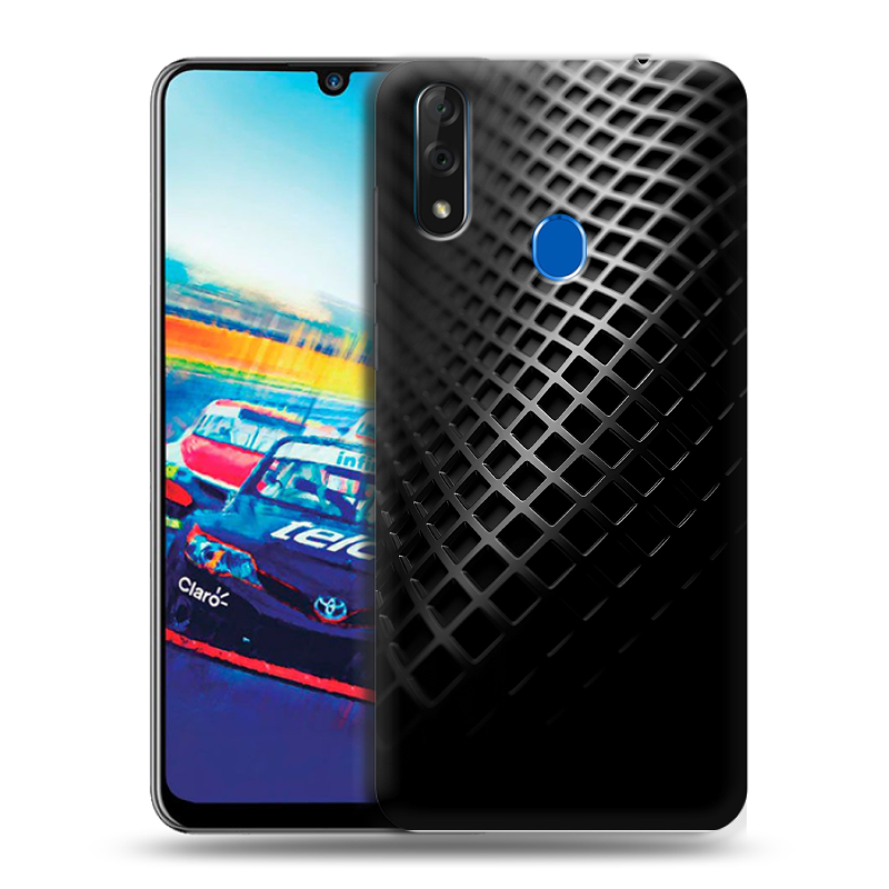 Силиконовый чехол на ZTE Blade V10 с принтом Текстура металла Силиконовый чехол на ZTE Blade V10 с принтом Текстура металла