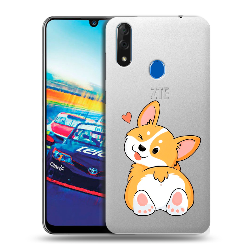 Силиконовый чехол на ZTE Blade V10 с принтом Корги Силиконовый чехол на ZTE Blade V10 с принтом Корги