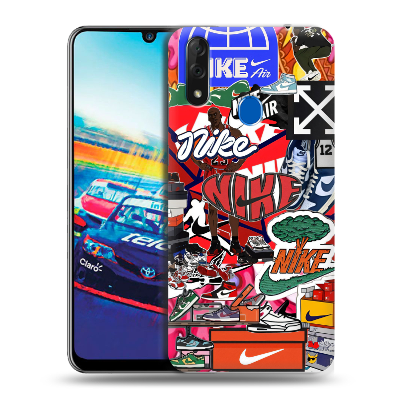 Силиконовый чехол на ZTE Blade V10 с принтом Найк Nike яркий Силиконовый чехол на ZTE Blade V10 с принтом Найк Nike яркий