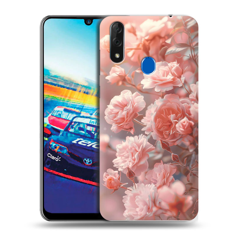 Силиконовый чехол на ZTE Blade V10 с принтом Розовые розы Силиконовый чехол на ZTE Blade V10 с принтом Розовые розы