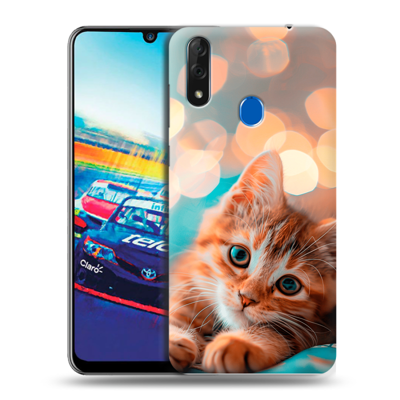 Силиконовый чехол на ZTE Blade V10 с принтом котик Силиконовый чехол на ZTE Blade V10 с принтом котик