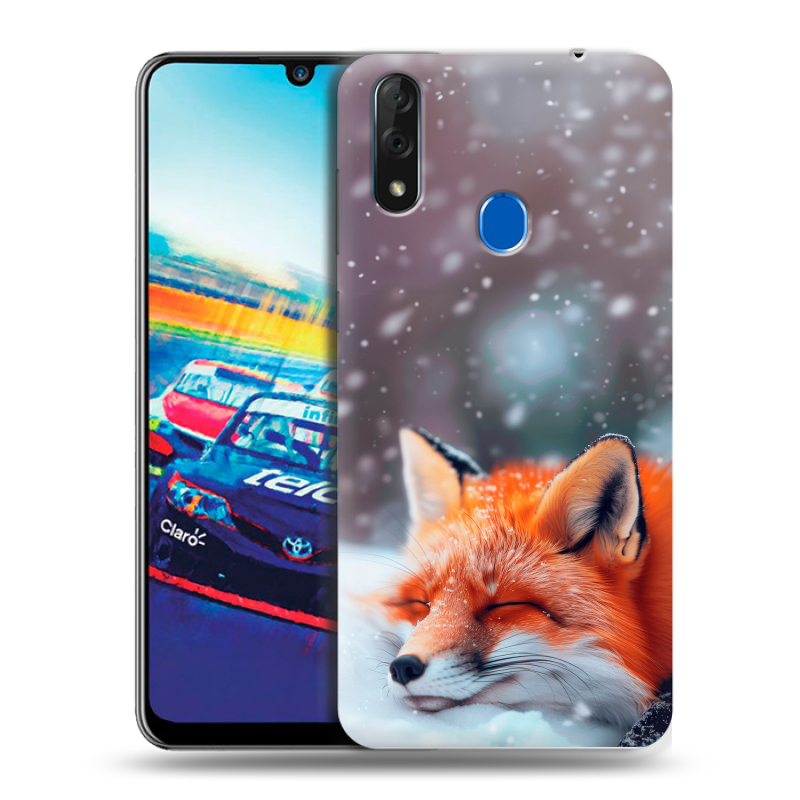 Силиконовый чехол на ZTE Blade V10 с принтом лиса Силиконовый чехол на ZTE Blade V10 с принтом лиса