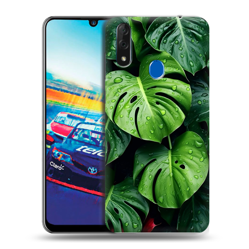 Силиконовый чехол на ZTE Blade V10 с принтом Листья Силиконовый чехол на ZTE Blade V10 с принтом Листья