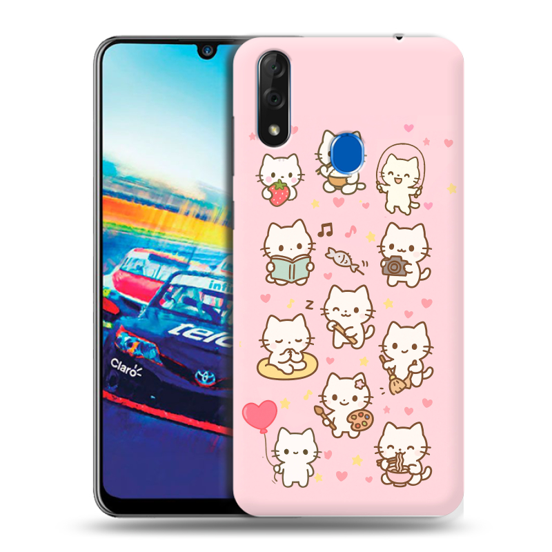 Силиконовый чехол на ZTE Blade V10 с принтом Hello Kitty Хелоу Кити Силиконовый чехол на ZTE Blade V10 с принтом Hello Kitty Хелоу Кити