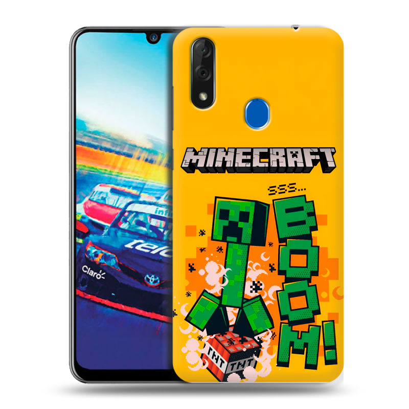 Силиконовый чехол на ZTE Blade V10 с принтом Майнкрафт Minecraft Силиконовый чехол на ZTE Blade V10 с принтом Майнкрафт Minecraft