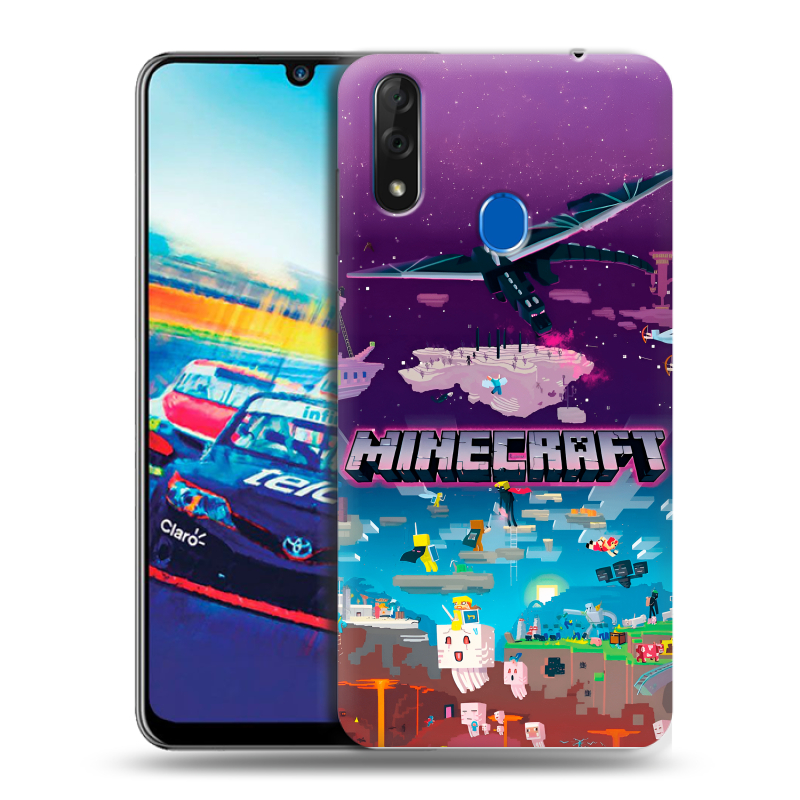 Силиконовый чехол на ZTE Blade V10 с принтом Майнкрафт Minecraft Силиконовый чехол на ZTE Blade V10 с принтом Майнкрафт Minecraft