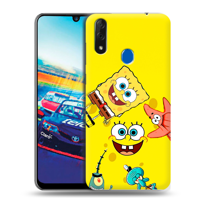Силиконовый чехол на ZTE Blade V10 с принтом Спанч боб Спанчбоб Силиконовый чехол на ZTE Blade V10 с принтом Спанч боб Спанчбоб