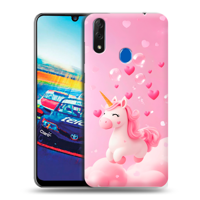 Силиконовый чехол на ZTE Blade V10 с принтом Единорог Силиконовый чехол на ZTE Blade V10 с принтом Единорог