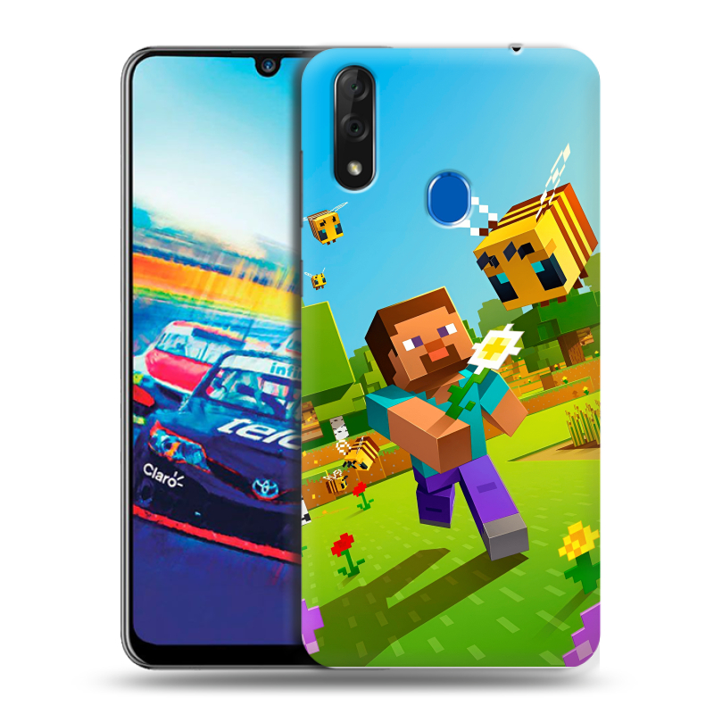 Силиконовый чехол на ZTE Blade V10 с принтом Майнкрафт Minecraft Силиконовый чехол на ZTE Blade V10 с принтом Майнкрафт Minecraft