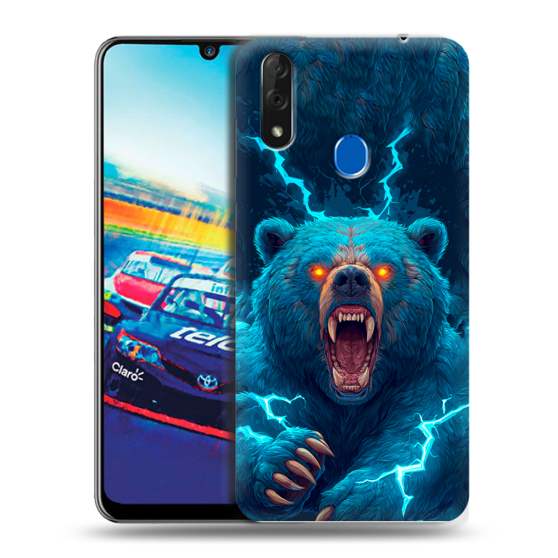 Силиконовый чехол на ZTE Blade V10 с принтом Медведь Силиконовый чехол на ZTE Blade V10 с принтом Медведь