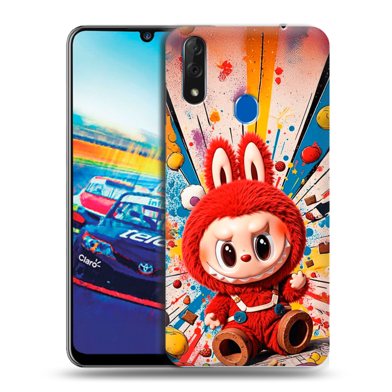 Силиконовый чехол на ZTE Blade V10 с принтом Labubu Лабубу Силиконовый чехол на ZTE Blade V10 с принтом Labubu Лабубу