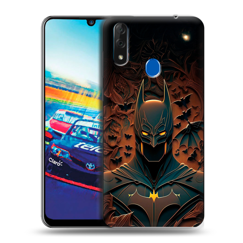 Силиконовый чехол на ZTE Blade V10 с принтом Batman Бэтмен Силиконовый чехол на ZTE Blade V10 с принтом Batman Бэтмен