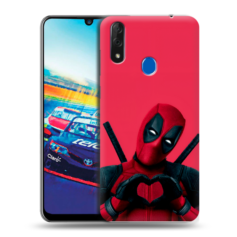 Силиконовый чехол на ZTE Blade V10 с принтом Дедпул Deadpool Силиконовый чехол на ZTE Blade V10 с принтом Дедпул Deadpool
