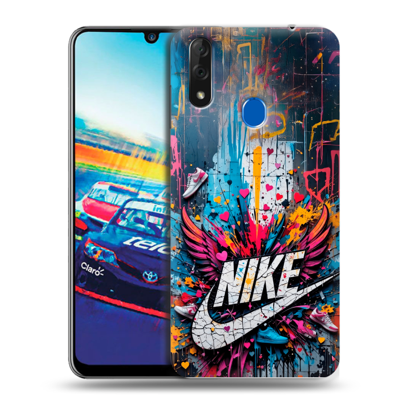 Силиконовый чехол на ZTE Blade V10 с принтом Nike Найк Силиконовый чехол на ZTE Blade V10 с принтом Nike Найк