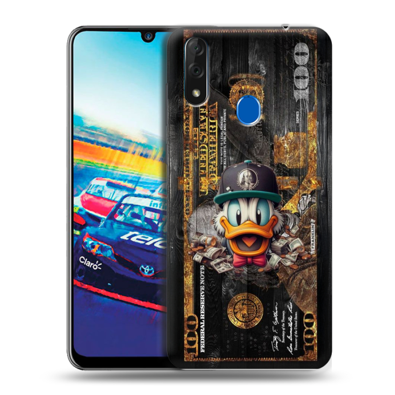 Силиконовый чехол на ZTE Blade V10 с принтом Дональд Дак Доллар Силиконовый чехол на ZTE Blade V10 с принтом Дональд Дак Доллар