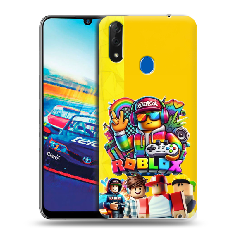 Силиконовый чехол на ZTE Blade V10 с принтом Roblox Роблокс Силиконовый чехол на ZTE Blade V10 с принтом Roblox Роблокс