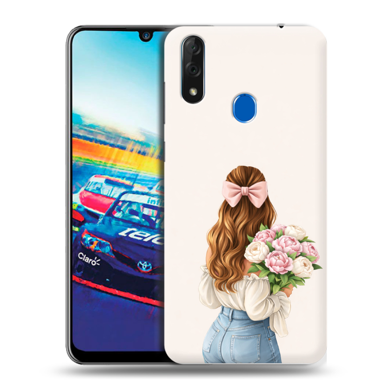 Силиконовый чехол на ZTE Blade V10 с принтом женский Силиконовый чехол на ZTE Blade V10 с принтом женский