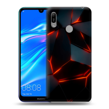 Силиконовый противоударный чехол на Huawei Y6 (2019) с принтом Яркие абстракции