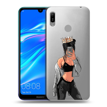 Силиконовый противоударный чехол на Huawei Y6 (2019) с принтом Женские принты