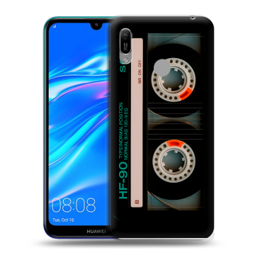 Силиконовый противоударный чехол на Huawei Y6 (2019) с принтом Кассета