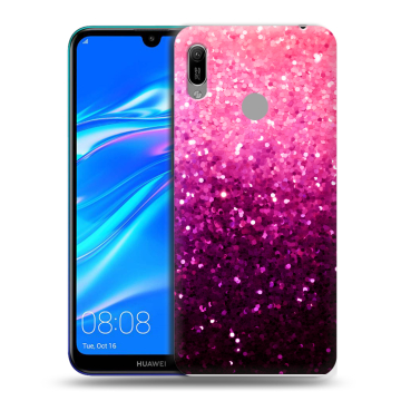 Силиконовый противоударный чехол на Huawei Y6 (2019) с принтом Блестки Силиконовый противоударный чехол на Huawei Y6 (2019) с принтом Блестки