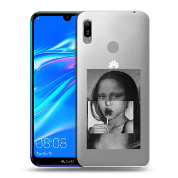 Силиконовый противоударный чехол на Huawei Y6 (2019) с принтом Мона Лиза