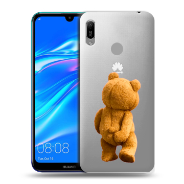 Силиконовый противоударный чехол на Huawei Y6 (2019) с принтом Медведь