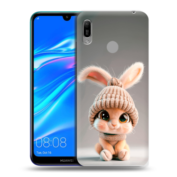 Силиконовый противоударный чехол на Huawei Y6 (2019) с принтом Кролик Силиконовый противоударный чехол на Huawei Y6 (2019) с принтом Кролик