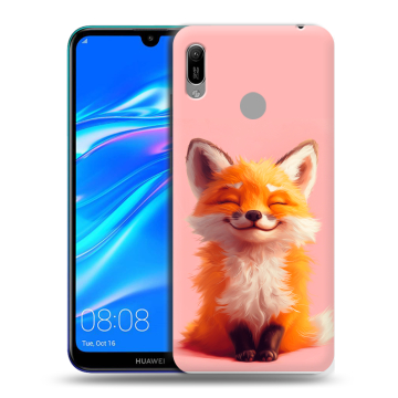Силиконовый противоударный чехол на Huawei Y6 (2019) с принтом милая лиса