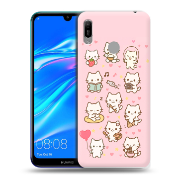 Силиконовый противоударный чехол на Huawei Y6 (2019) с принтом Hello Kitty Хелоу Кити