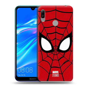 Силиконовый противоударный чехол на Huawei Y6 (2019) с принтом человек паук spiderman Силиконовый противоударный чехол на Huawei Y6 (2019) с принтом человек паук spiderman