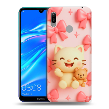Силиконовый противоударный чехол на Huawei Y6 (2019) с принтом для девочек