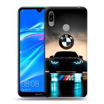 Силиконовый противоударный чехол на Huawei Y6 (2019) с принтом БМВ BMW Силиконовый противоударный чехол на Huawei Y6 (2019) с принтом БМВ BMW