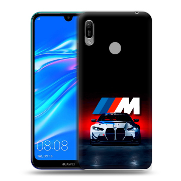 Силиконовый противоударный чехол на Huawei Y6 (2019) с принтом БМВ BMW Силиконовый противоударный чехол на Huawei Y6 (2019) с принтом БМВ BMW