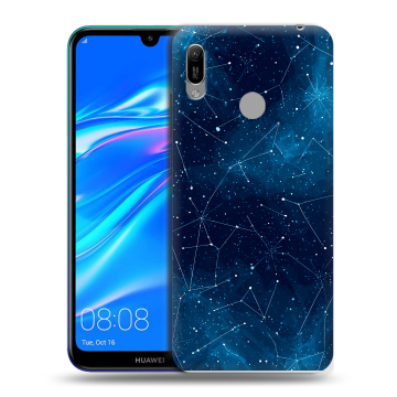 Силиконовый противоударный чехол на Huawei Y6 (2019) с принтом Космос звезды