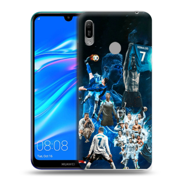 Силиконовый противоударный чехол на Huawei Y6 (2019) с принтом Реал Роналдо Силиконовый противоударный чехол на Huawei Y6 (2019) с принтом Реал Роналдо