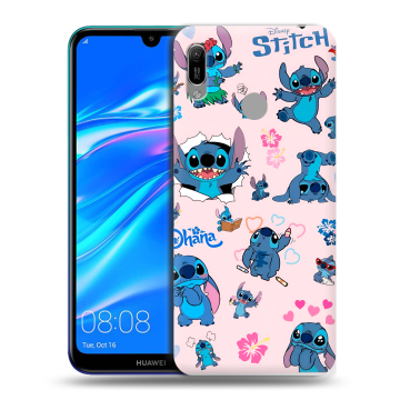 Силиконовый противоударный чехол на Huawei Y6 (2019) с принтом Лило и Стич
