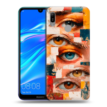 Силиконовый противоударный чехол на Huawei Y6 (2019) с принтом Модный принт