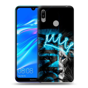 Силиконовый противоударный чехол на Huawei Y6 (2019) с принтом Король лев